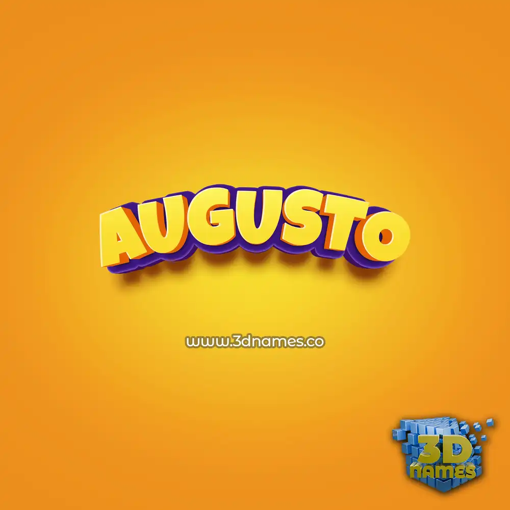 augusto in Orange Toon style - 3D name wallpaper augusto in Orange Toon style - 3D name wallpaper