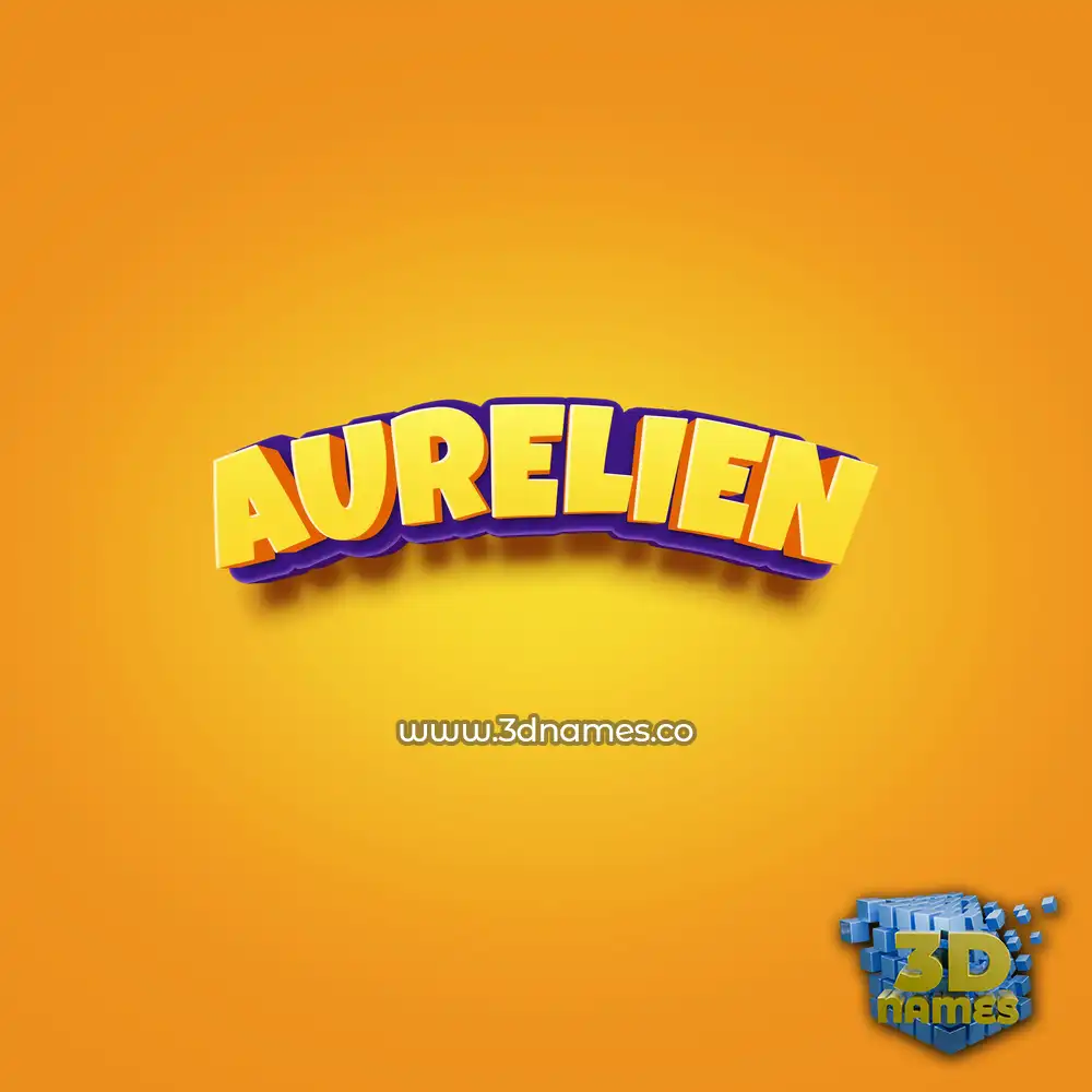 aurelien in Orange Toon style - 3D name wallpaper aurelien in Orange Toon style - 3D name wallpaper