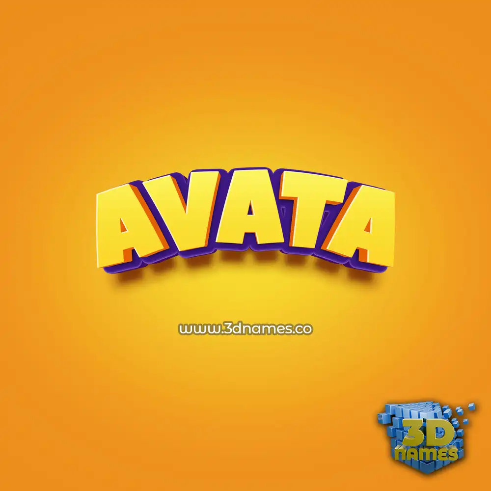 avata in Orange Toon style - 3D name wallpaper