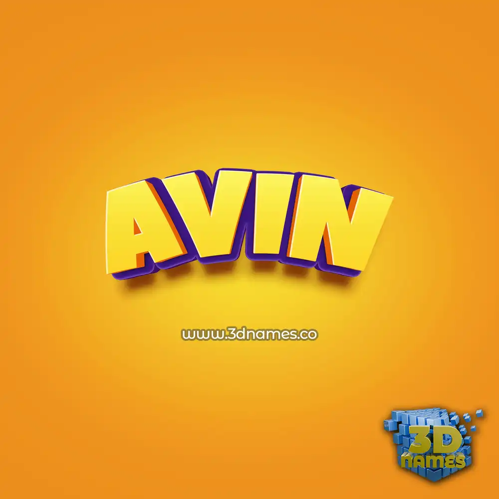 avin in Orange Toon style - 3D name wallpaper avin in Orange Toon style - 3D name wallpaper