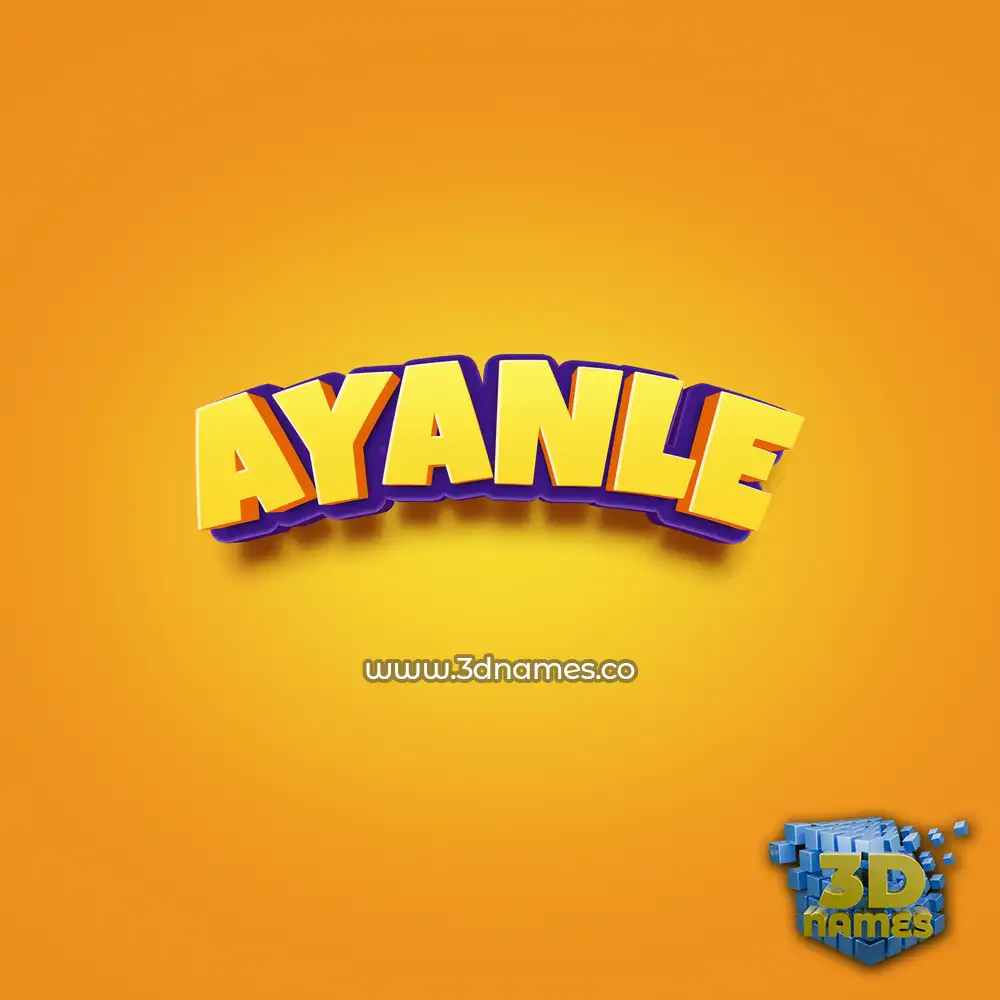 ayanle in Orange Toon style - 3D name wallpaper ayanle in Orange Toon style - 3D name wallpaper