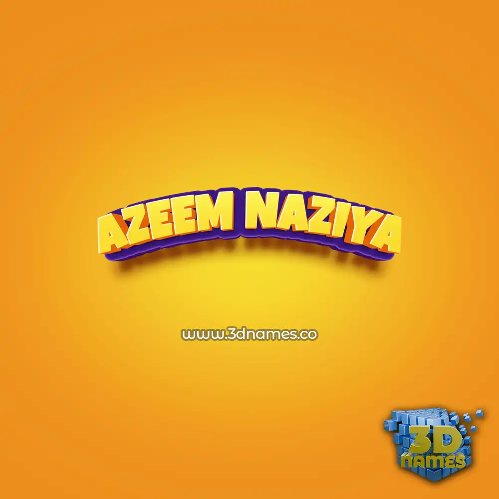 azeem naziya in Orange Toon style - 3D name wallpaper azeem naziya in Orange Toon style - 3D name wallpaper