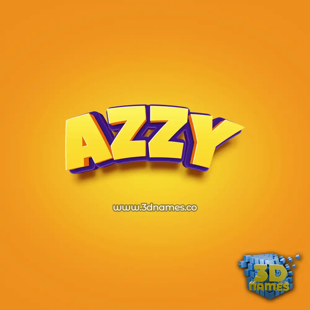 azzy in Orange Toon style - 3D name wallpaper azzy in Orange Toon style - 3D name wallpaper