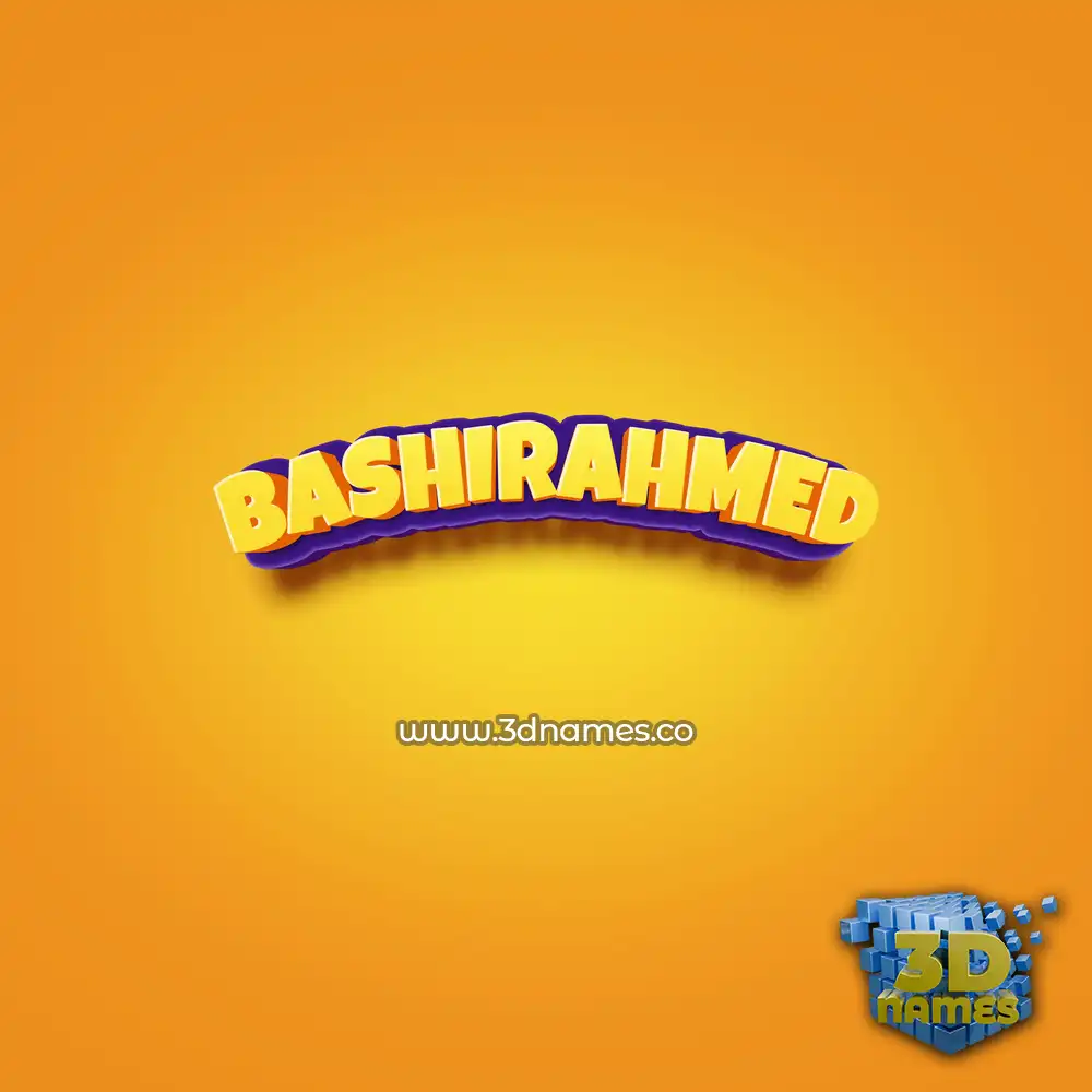 bashirahmed in Orange Toon style - 3D name wallpaper bashirahmed in Orange Toon style - 3D name wallpaper
