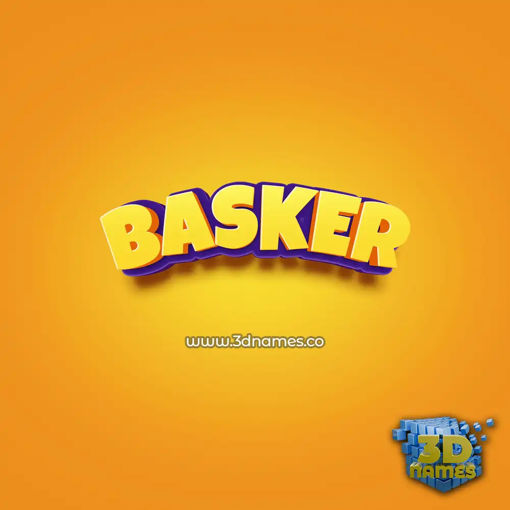 basker in Orange Toon style - 3D name wallpaper basker in Orange Toon style - 3D name wallpaper
