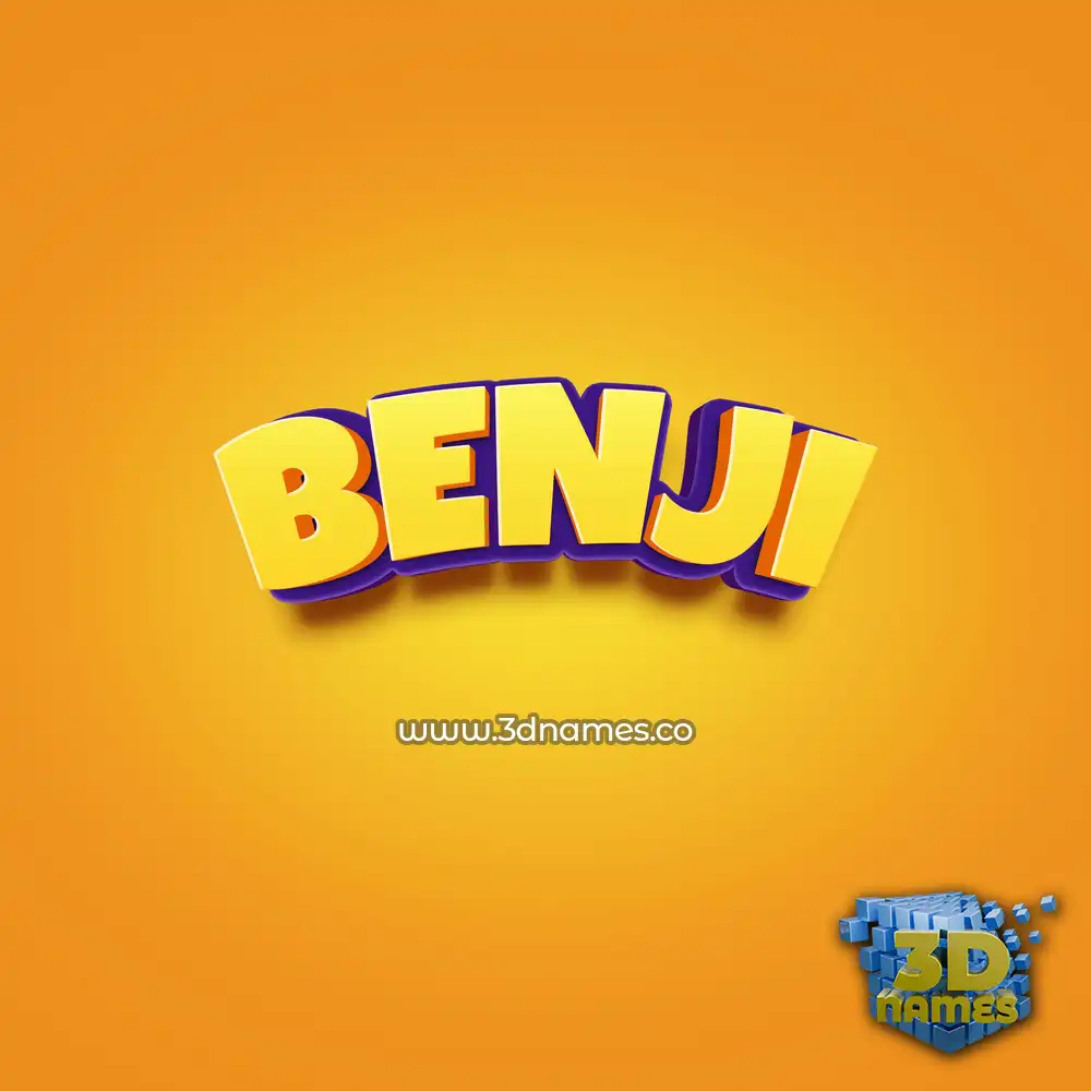 benji in Orange Toon style - 3D name wallpaper benji in Orange Toon style - 3D name wallpaper