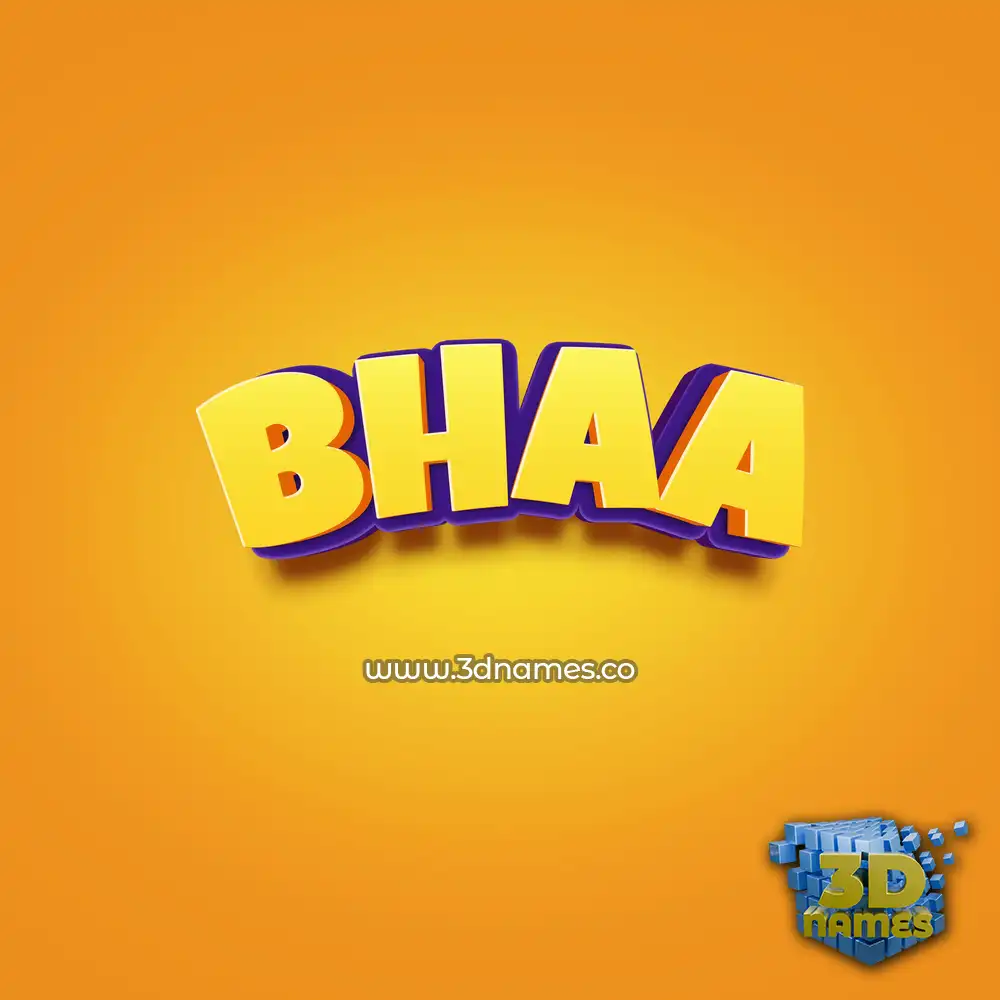 bhaa in Orange Toon style - 3D name wallpaper bhaa in Orange Toon style - 3D name wallpaper