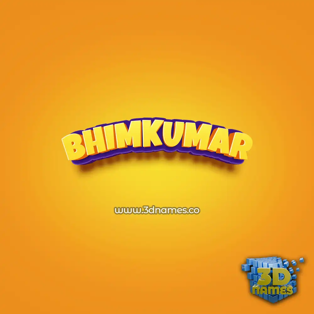 bhimkumar in Orange Toon style - 3D name wallpaper bhimkumar in Orange Toon style - 3D name wallpaper
