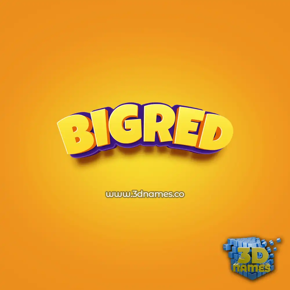 bigred in Orange Toon style - 3D name wallpaper bigred in Orange Toon style - 3D name wallpaper
