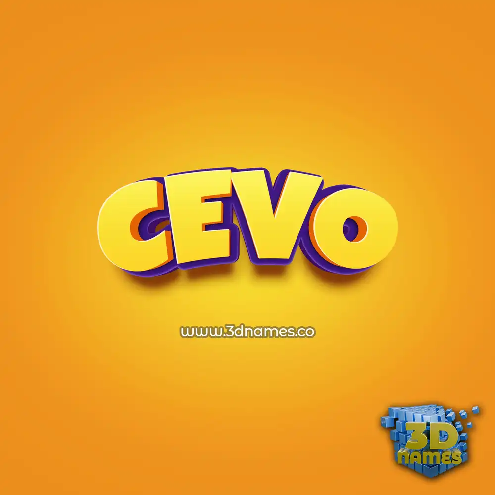cevo in Orange Toon style - 3D name wallpaper