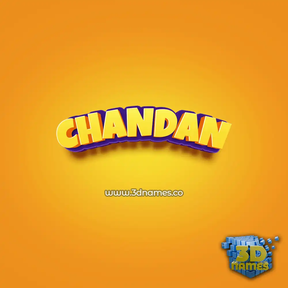 chandan in Orange Toon style - 3D name wallpaper