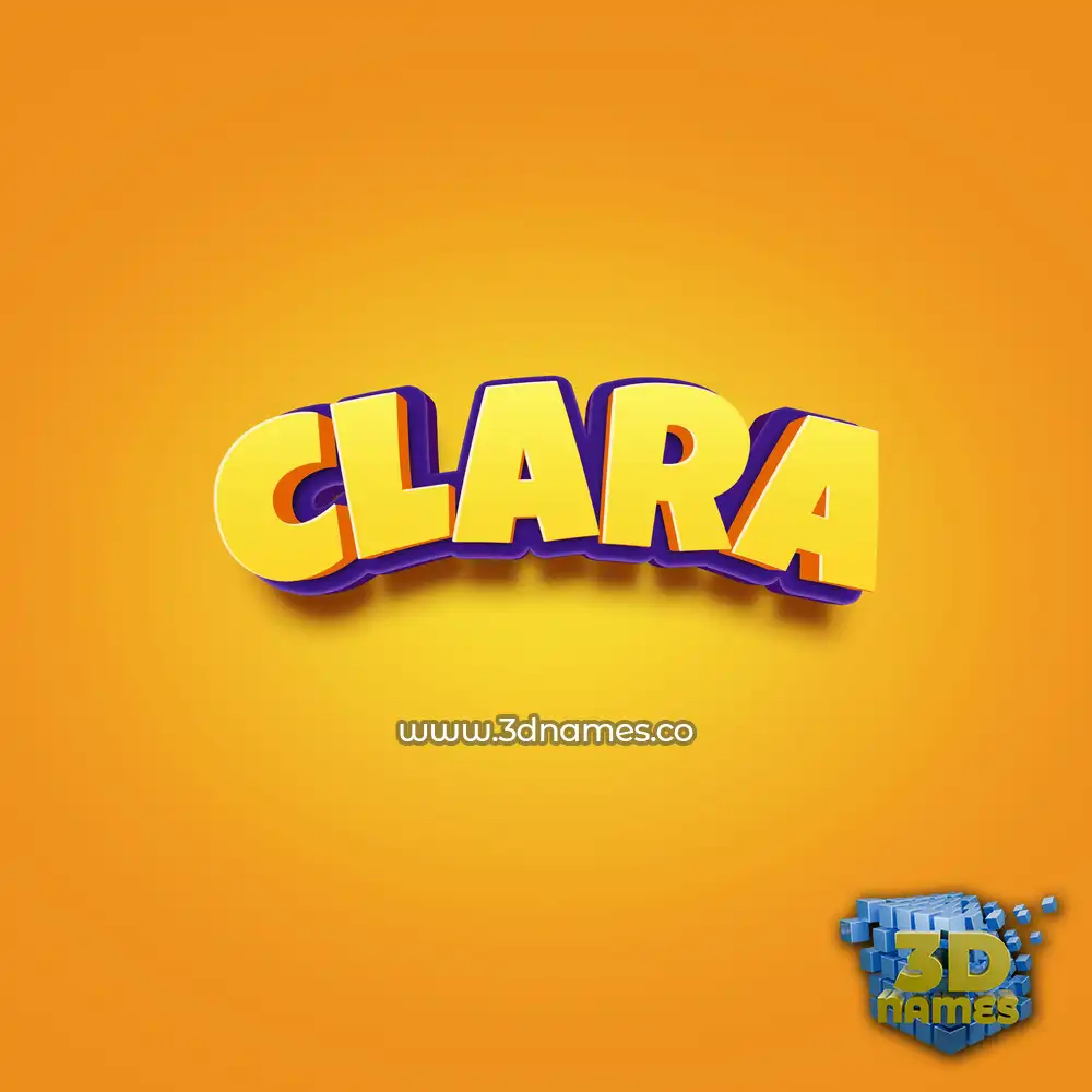 clara in Orange Toon style - 3D name wallpaper clara in Orange Toon style - 3D name wallpaper