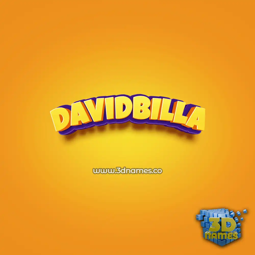 davidbilla in Orange Toon style - 3D name wallpaper davidbilla in Orange Toon style - 3D name wallpaper