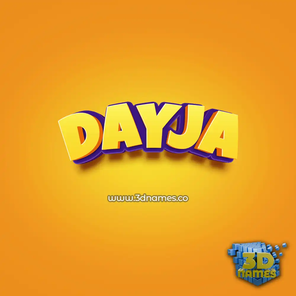 dayja in Orange Toon style - 3D name wallpaper dayja in Orange Toon style - 3D name wallpaper