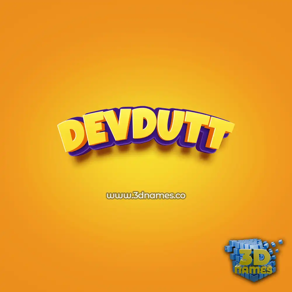 devdutt in Orange Toon style - 3D name wallpaper devdutt in Orange Toon style - 3D name wallpaper