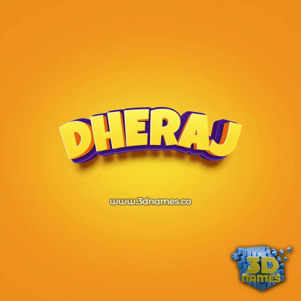 dheraj in Orange Toon style - 3D name wallpaper dheraj in Orange Toon style - 3D name wallpaper