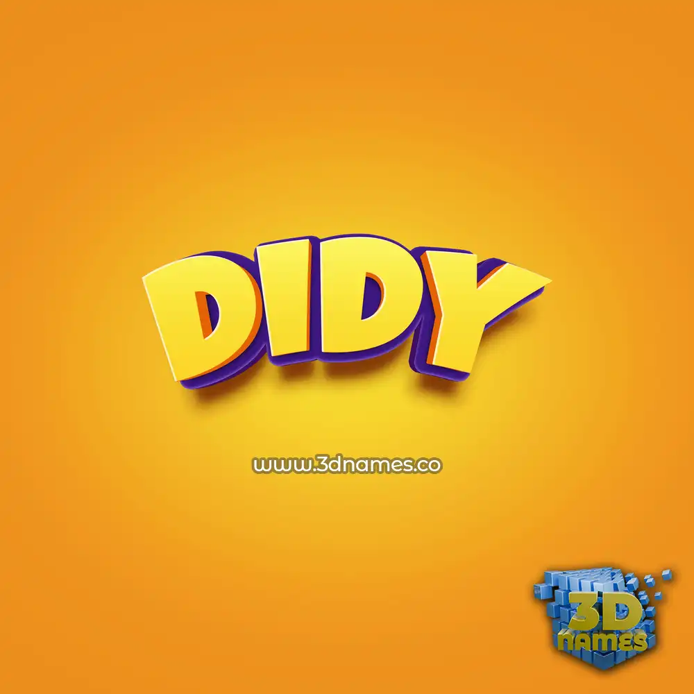 didy in Orange Toon style - 3D name wallpaper