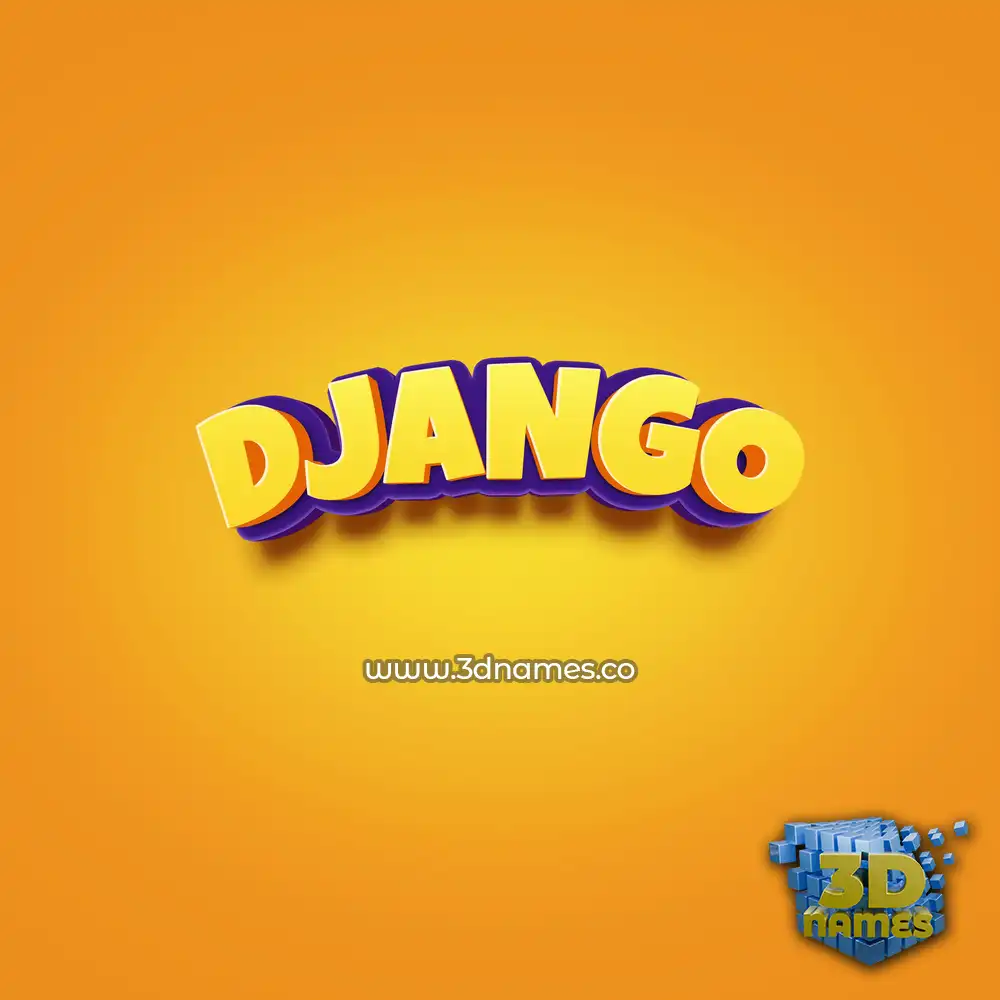 django in Orange Toon style - 3D name wallpaper django in Orange Toon style - 3D name wallpaper