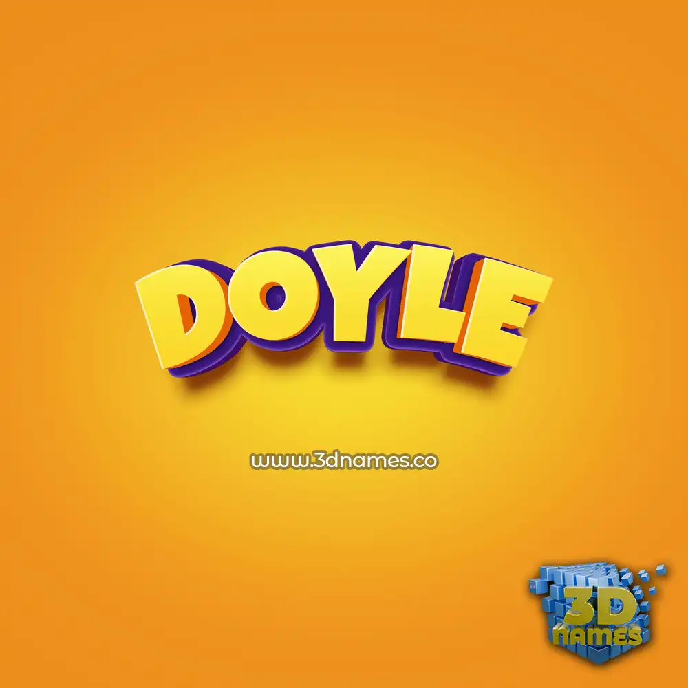 doyle in Orange Toon style - 3D name wallpaper doyle in Orange Toon style - 3D name wallpaper