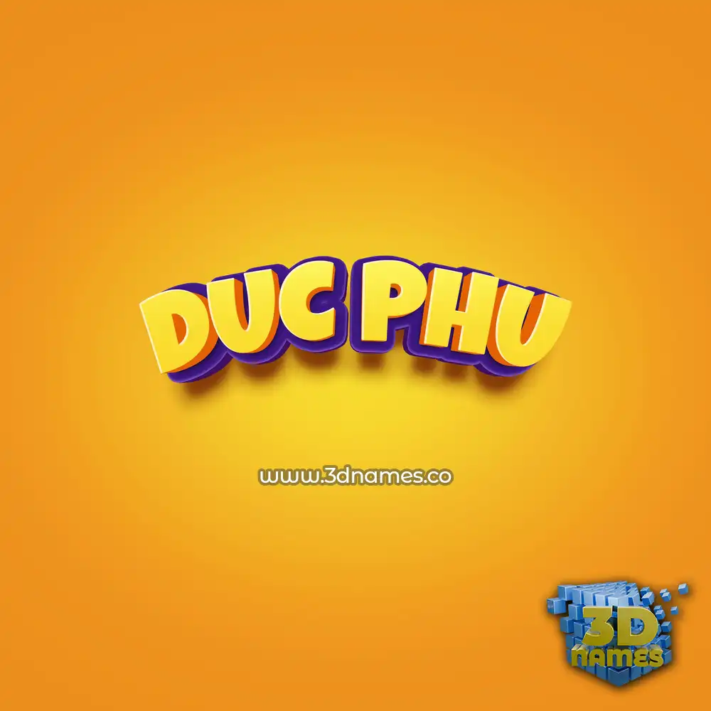 duc phu in Orange Toon style - 3D name wallpaper duc phu in Orange Toon style - 3D name wallpaper