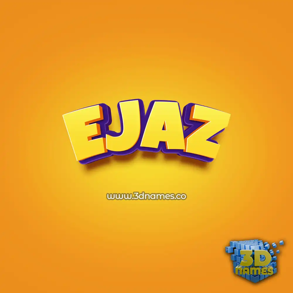 ejaz in Orange Toon style - 3D name wallpaper ejaz in Orange Toon style - 3D name wallpaper