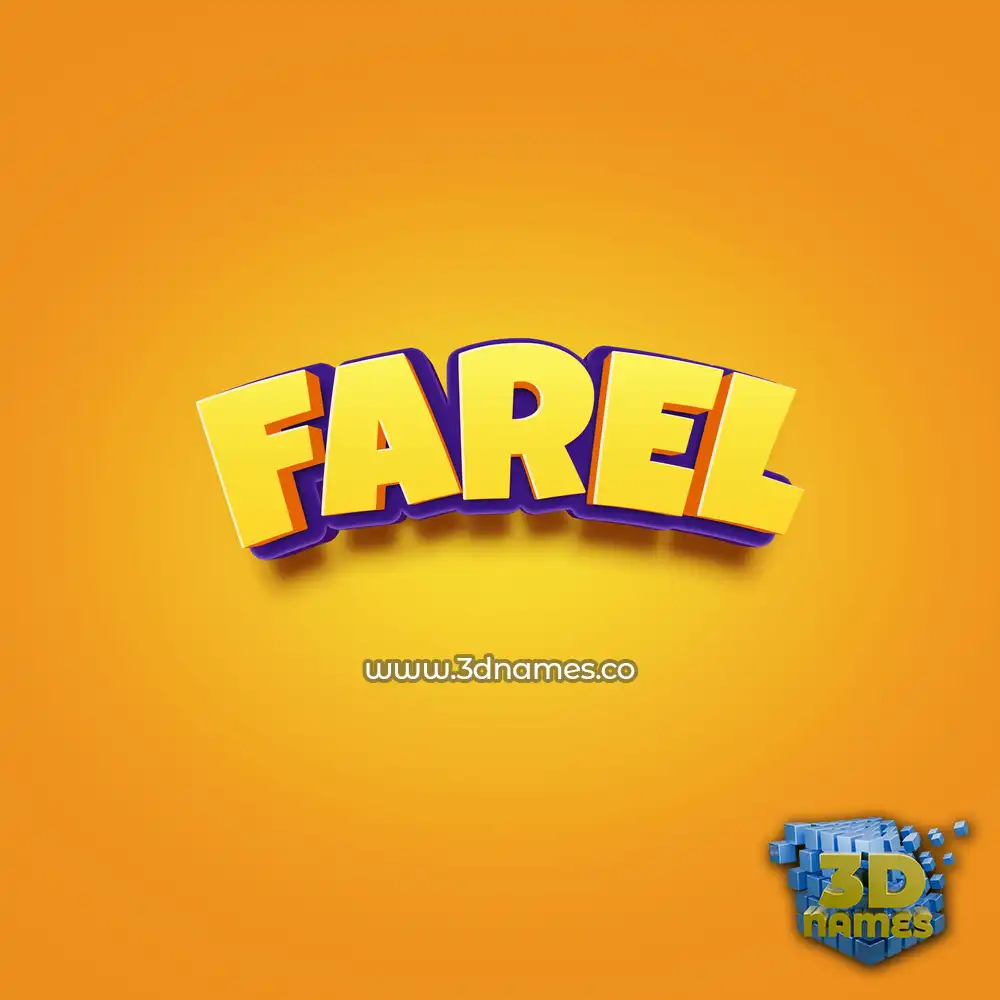 farel in Orange Toon style - 3D name wallpaper farel in Orange Toon style - 3D name wallpaper