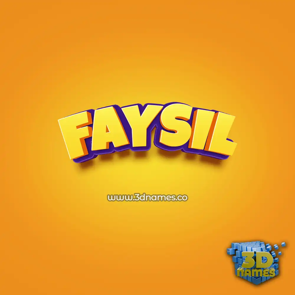 faysil in Orange Toon style - 3D name wallpaper faysil in Orange Toon style - 3D name wallpaper