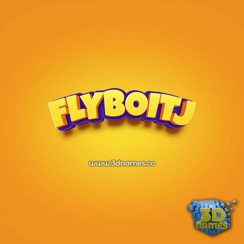 flyboitj in Orange Toon style - 3D name wallpaper flyboitj in Orange Toon style - 3D name wallpaper