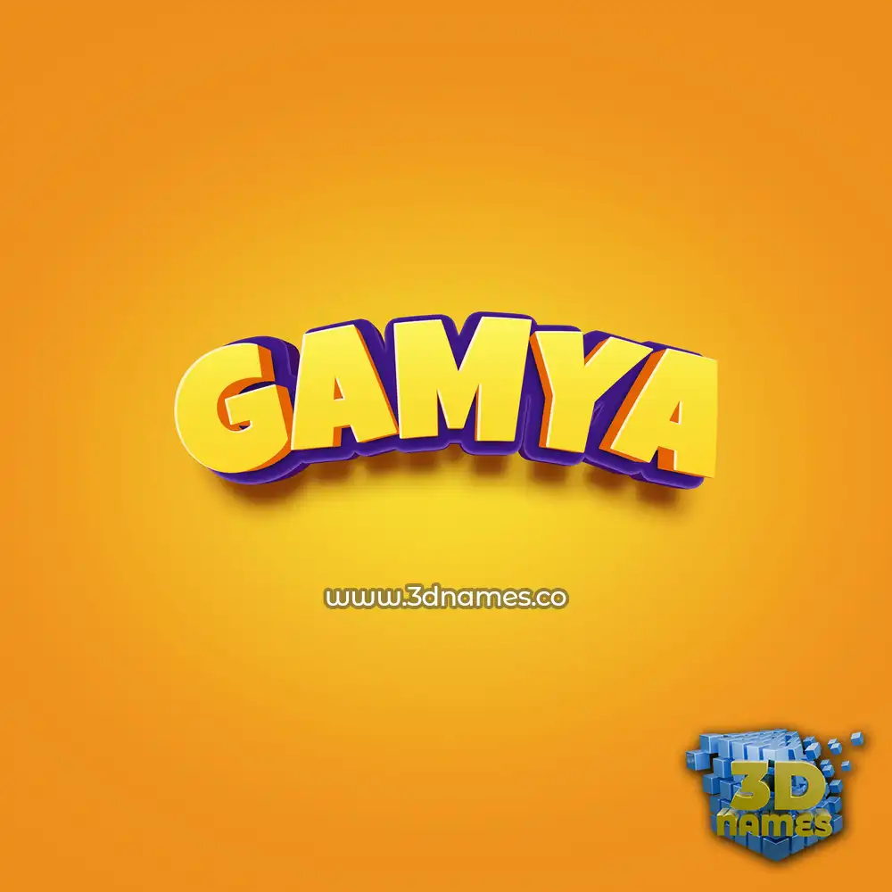 gamya in Orange Toon style - 3D name wallpaper gamya in Orange Toon style - 3D name wallpaper