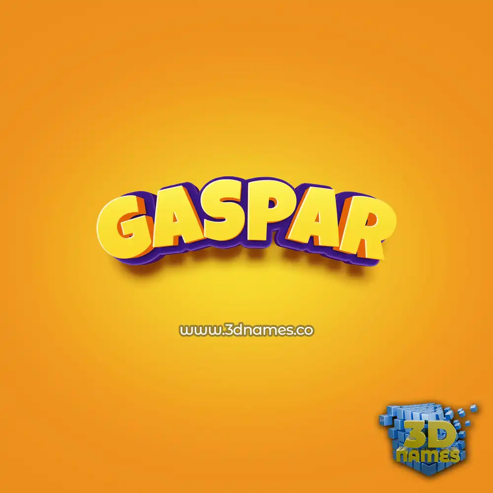 gaspar in Orange Toon style - 3D name wallpaper