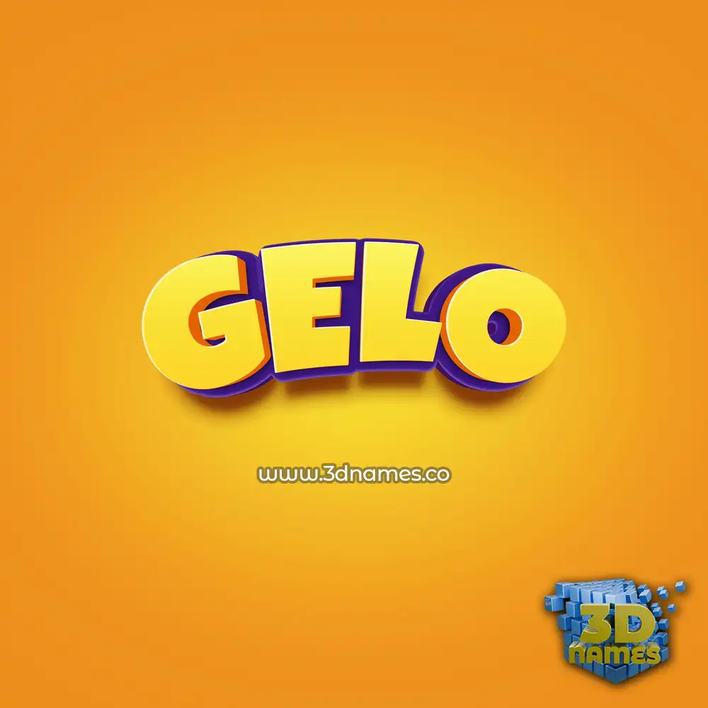 gelo in Orange Toon style - 3D name wallpaper gelo in Orange Toon style - 3D name wallpaper