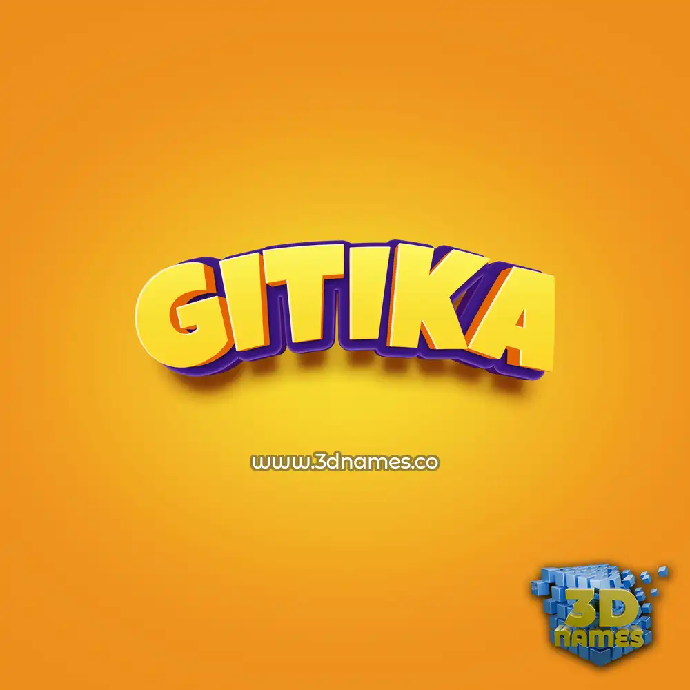 gitika in Orange Toon style - 3D name wallpaper gitika in Orange Toon style - 3D name wallpaper