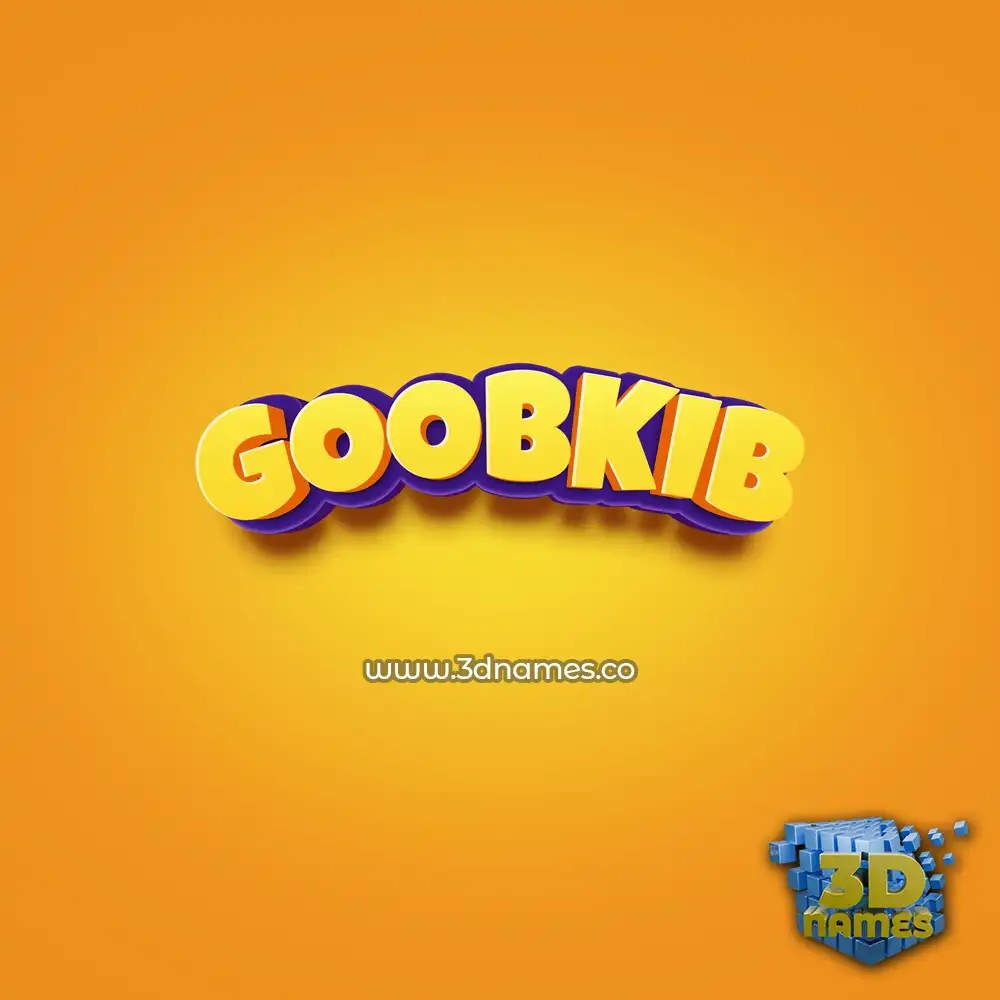 goobkib in Orange Toon style - 3D name wallpaper goobkib in Orange Toon style - 3D name wallpaper