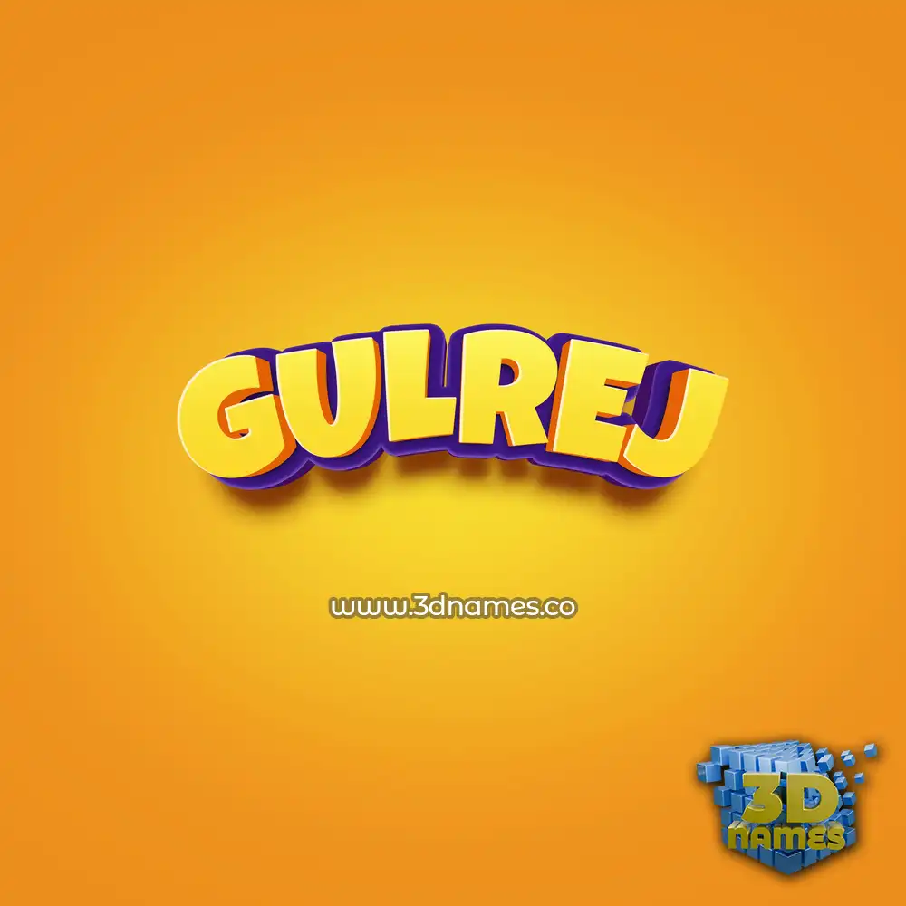 gulrej in Orange Toon style - 3D name wallpaper gulrej in Orange Toon style - 3D name wallpaper