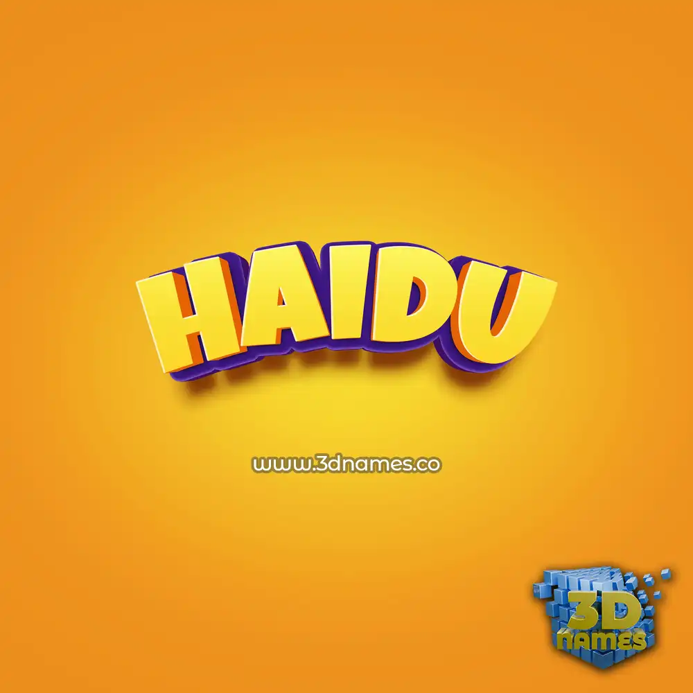 haidu in Orange Toon style - 3D name wallpaper haidu in Orange Toon style - 3D name wallpaper