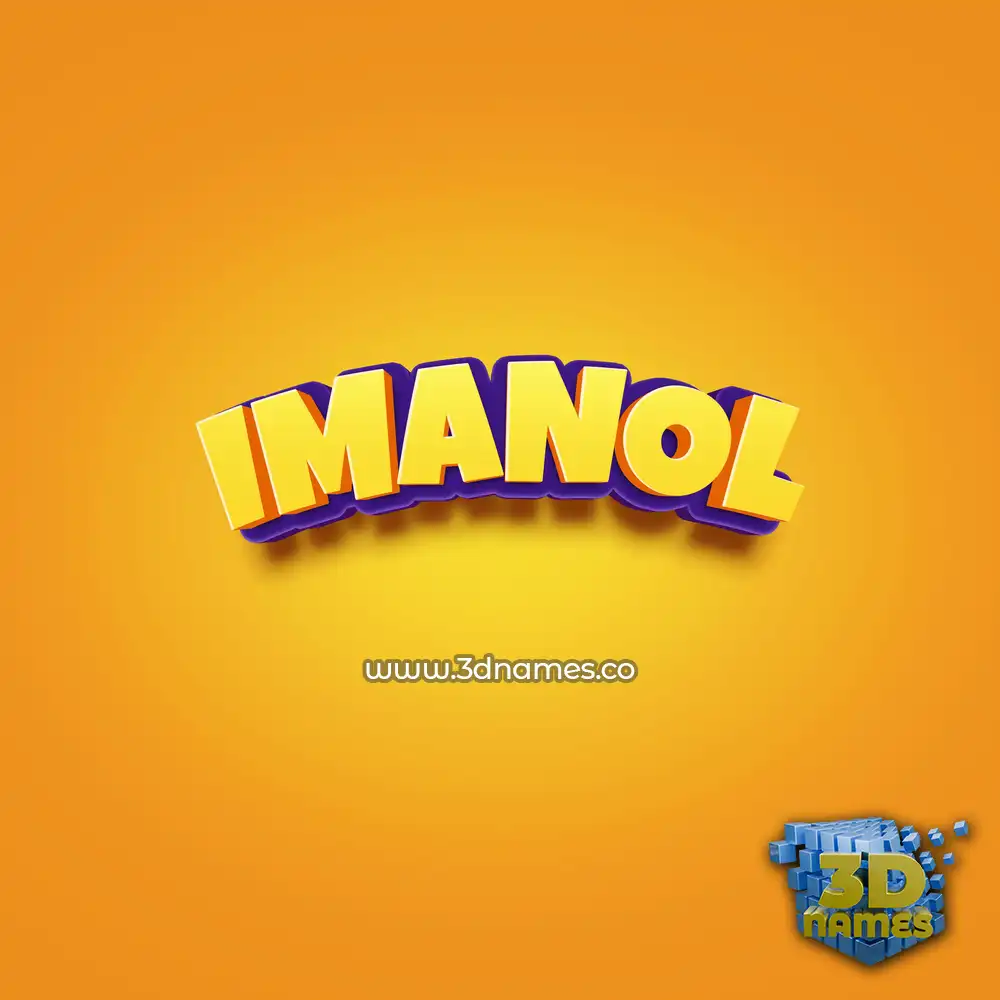 imanol in Orange Toon style - 3D name wallpaper