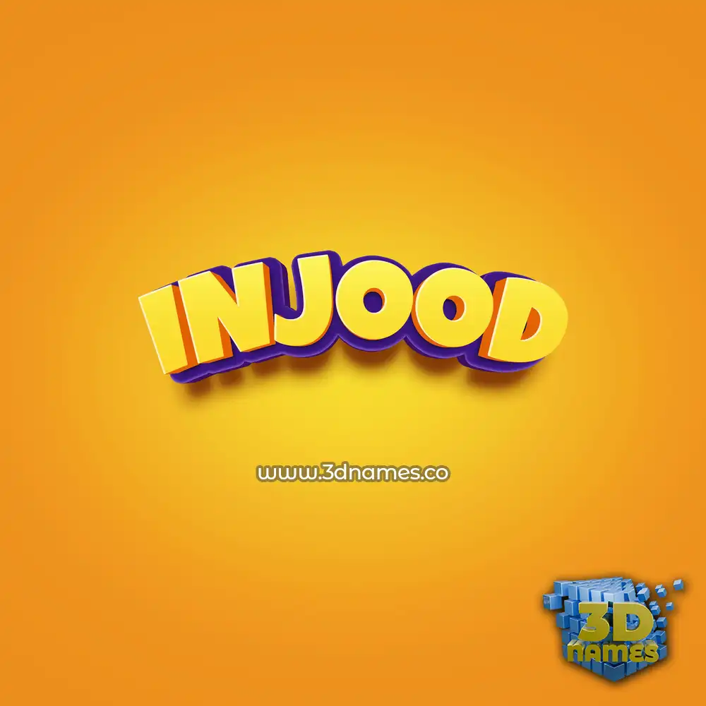 injood in Orange Toon style - 3D name wallpaper injood in Orange Toon style - 3D name wallpaper