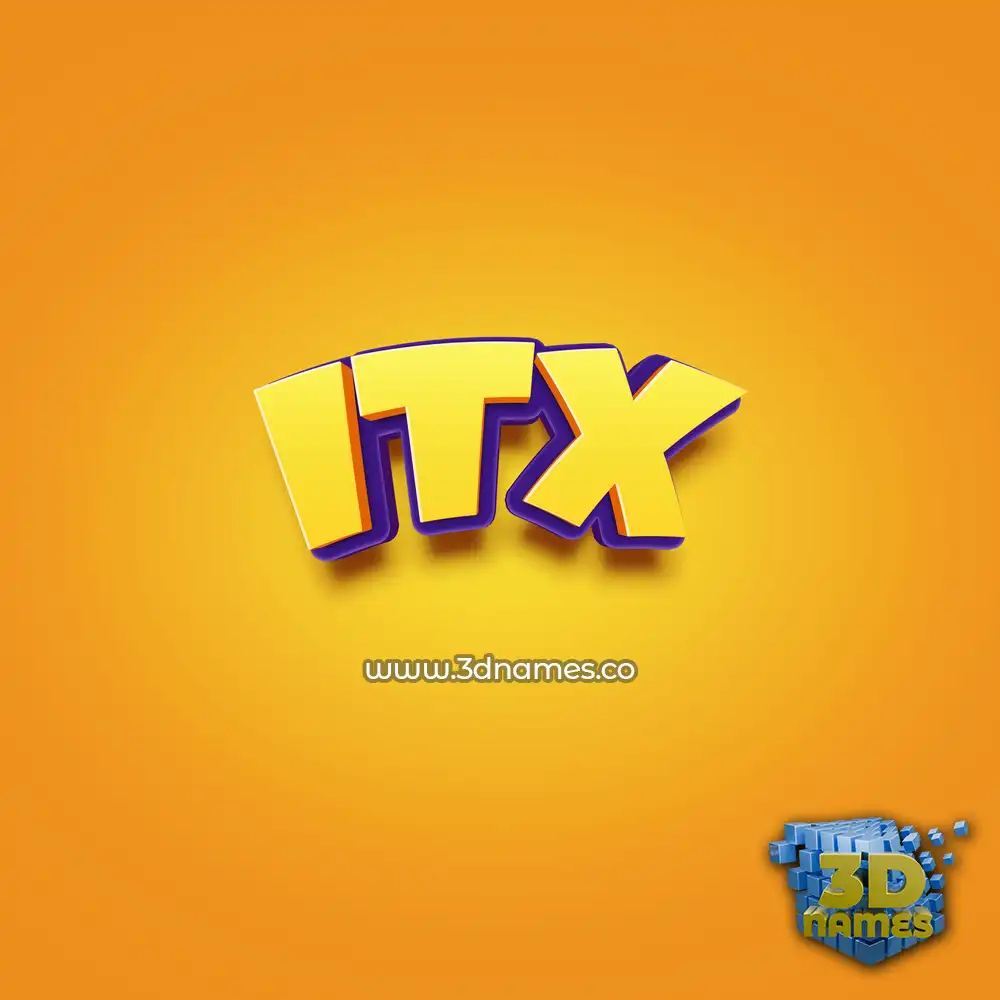 itx in Orange Toon style - 3D name wallpaper itx in Orange Toon style - 3D name wallpaper