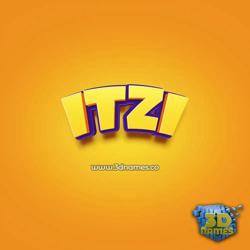 itzi in Orange Toon style - 3D name wallpaper itzi in Orange Toon style - 3D name wallpaper