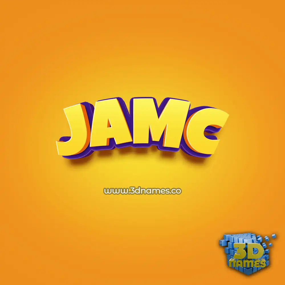 jamc in Orange Toon style - 3D name wallpaper jamc in Orange Toon style - 3D name wallpaper