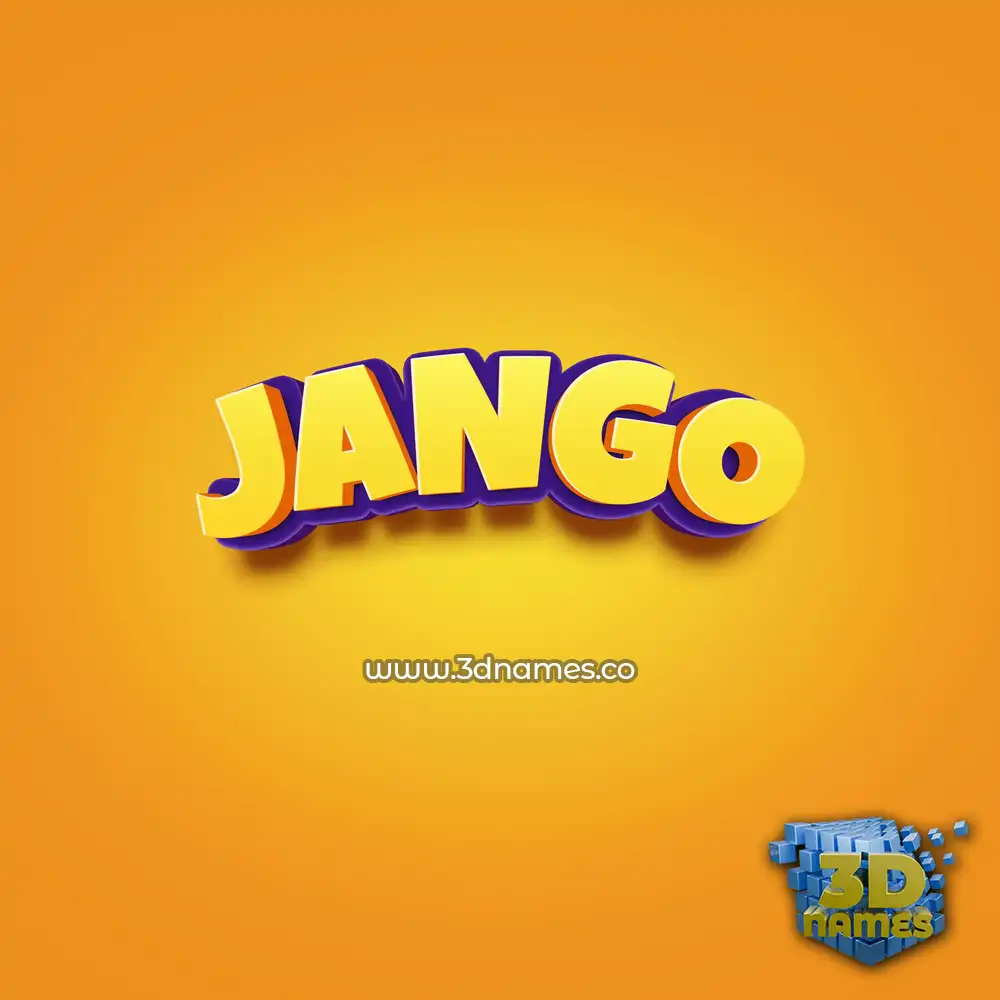 jango in Orange Toon style - 3D name wallpaper jango in Orange Toon style - 3D name wallpaper