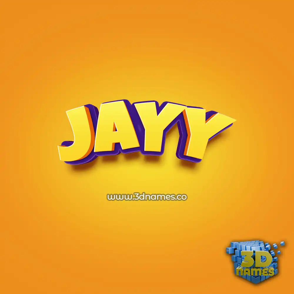 jayy in Orange Toon style - 3D name wallpaper