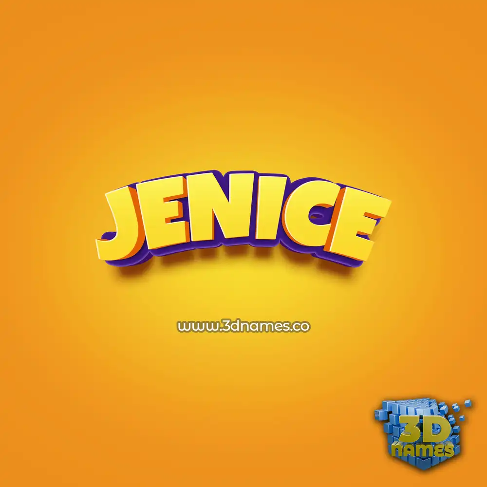jenice in Orange Toon style - 3D name wallpaper jenice in Orange Toon style - 3D name wallpaper