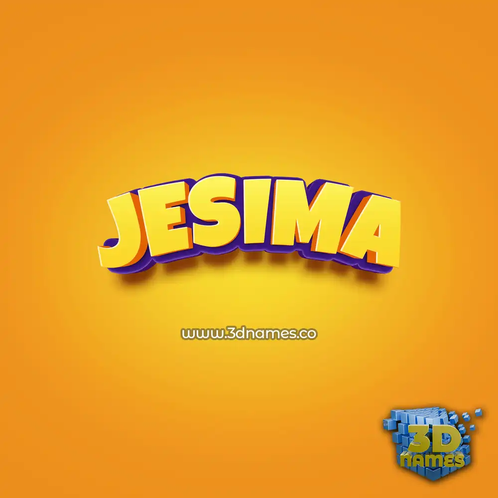 jesima in Orange Toon style - 3D name wallpaper