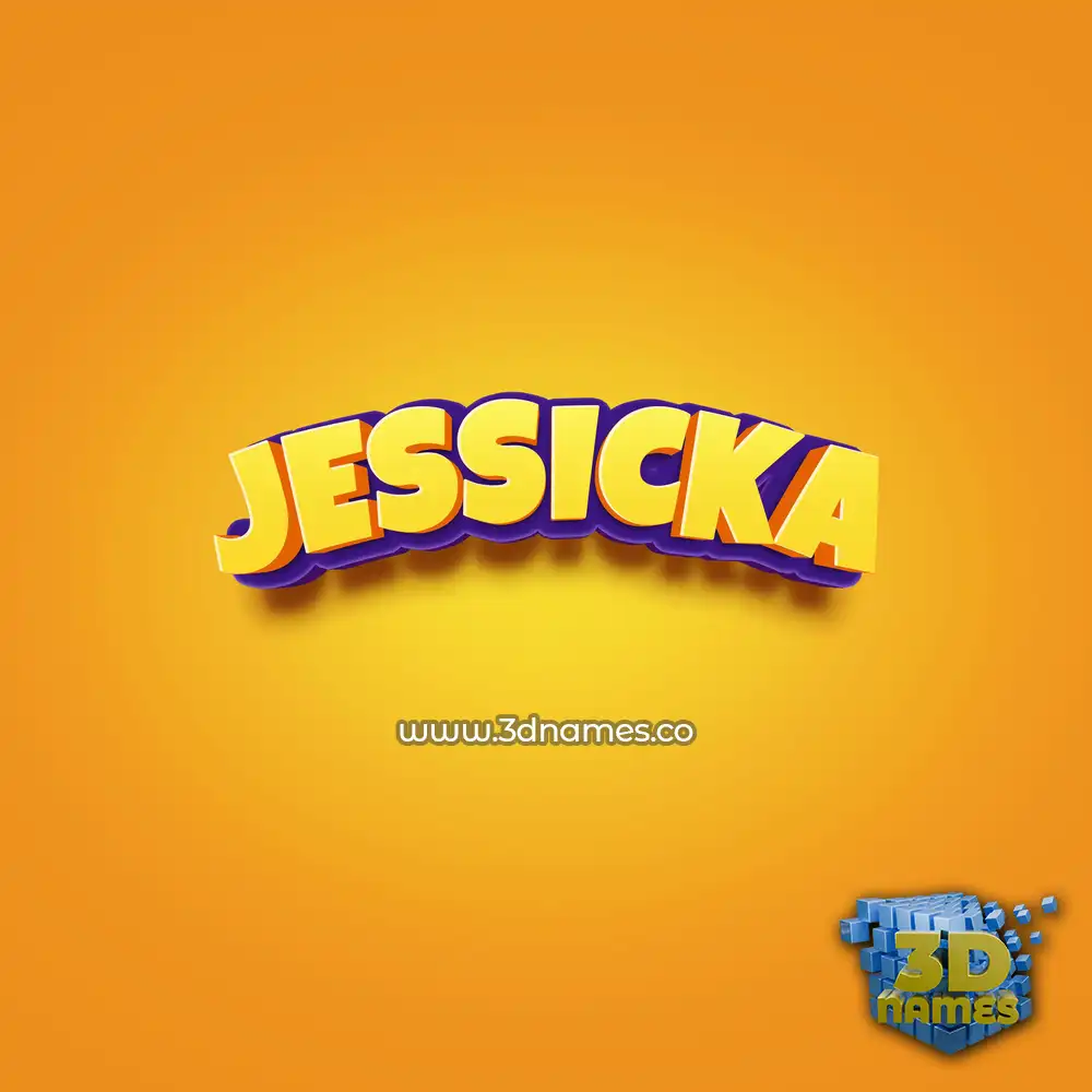 jessicka in Orange Toon style - 3D name wallpaper