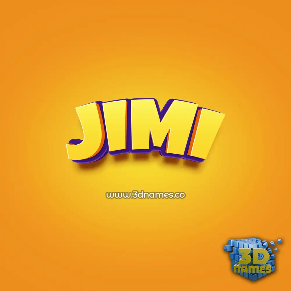 jimi in Orange Toon style - 3D name wallpaper