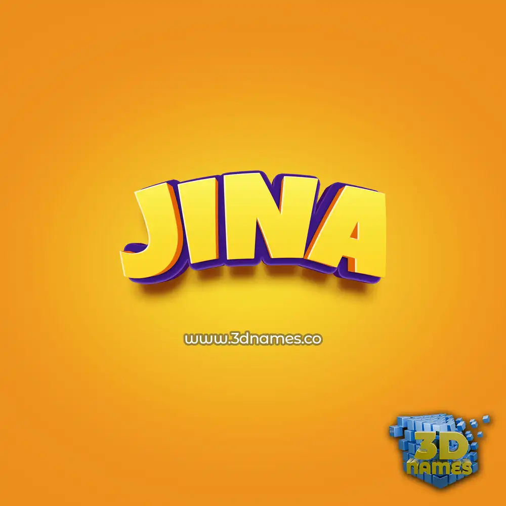 jina in Orange Toon style - 3D name wallpaper jina in Orange Toon style - 3D name wallpaper