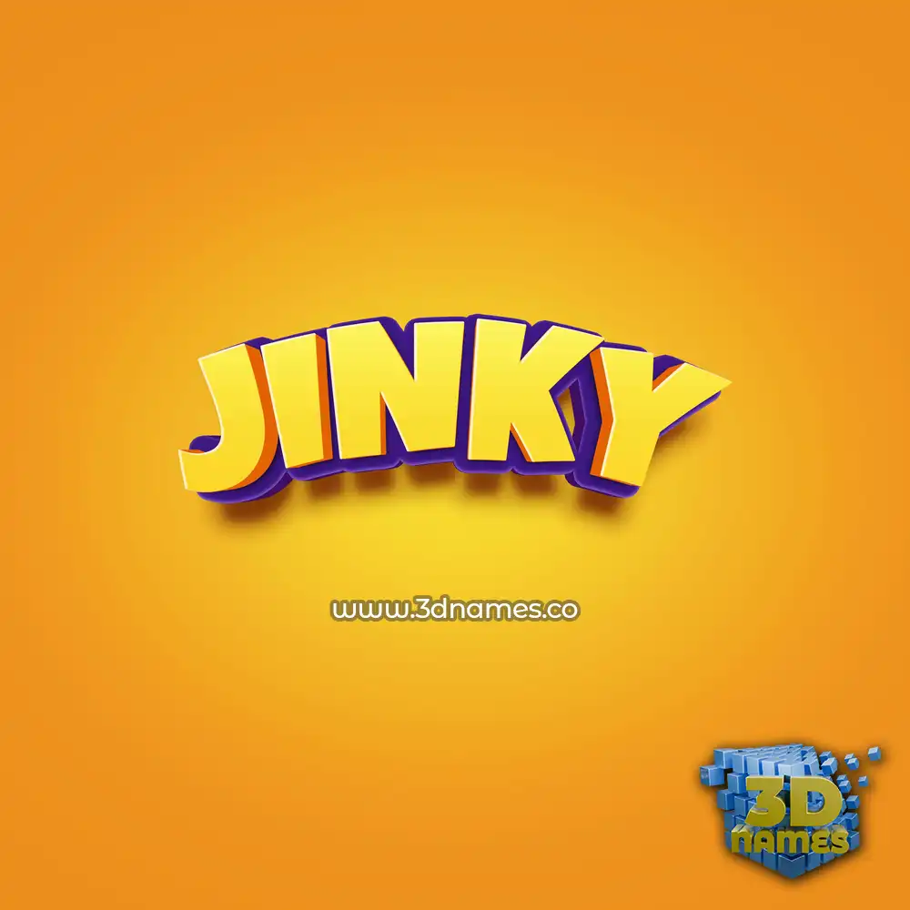 jinky in Orange Toon style - 3D name wallpaper jinky in Orange Toon style - 3D name wallpaper