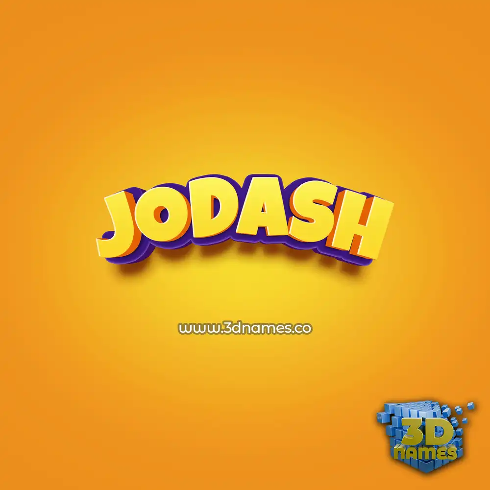 jodash in Orange Toon style - 3D name wallpaper