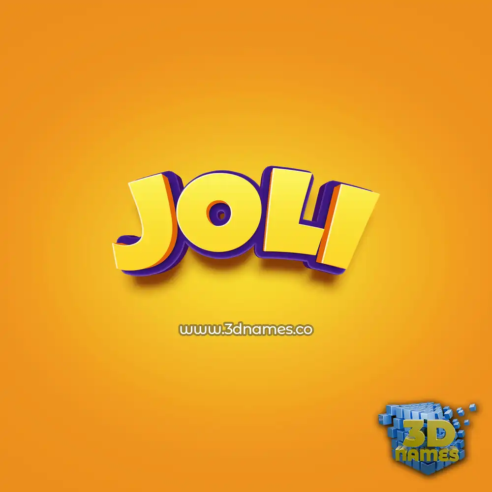 joli in Orange Toon style - 3D name wallpaper joli in Orange Toon style - 3D name wallpaper